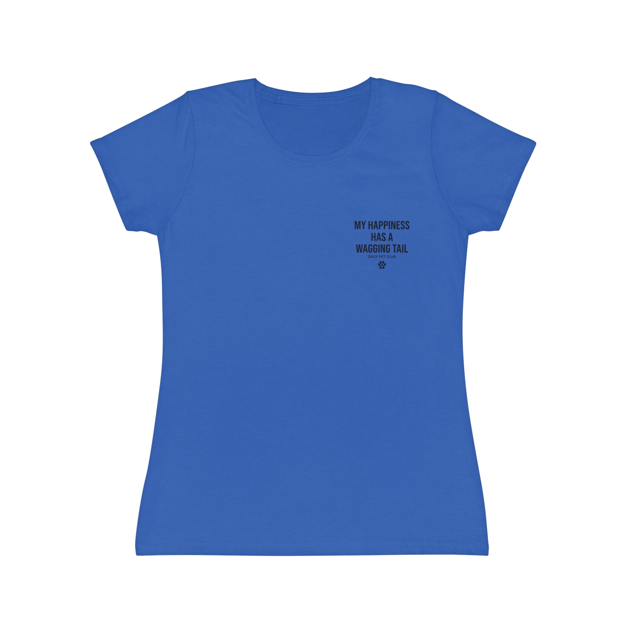 Dog Lover Women's T‑Shirt — "My Happiness Has A Wagging Tail" Pocket Tee