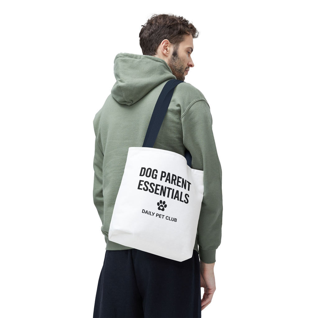 Dog Parent Essentials Tote Bag — Daily Pet Club Paw Print Reusable Shopper