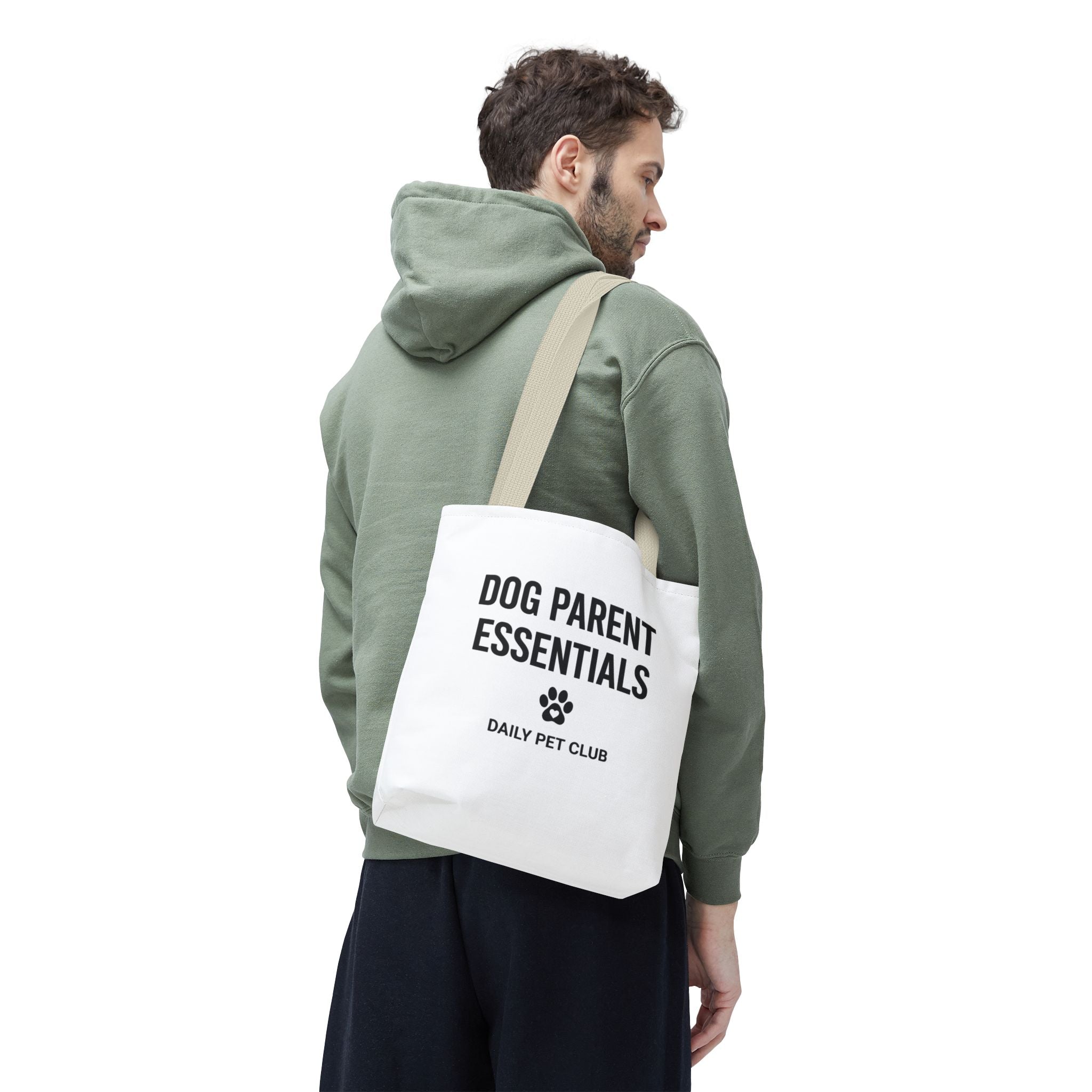 Dog Parent Essentials Tote Bag — Daily Pet Club Paw Print Reusable Shopper