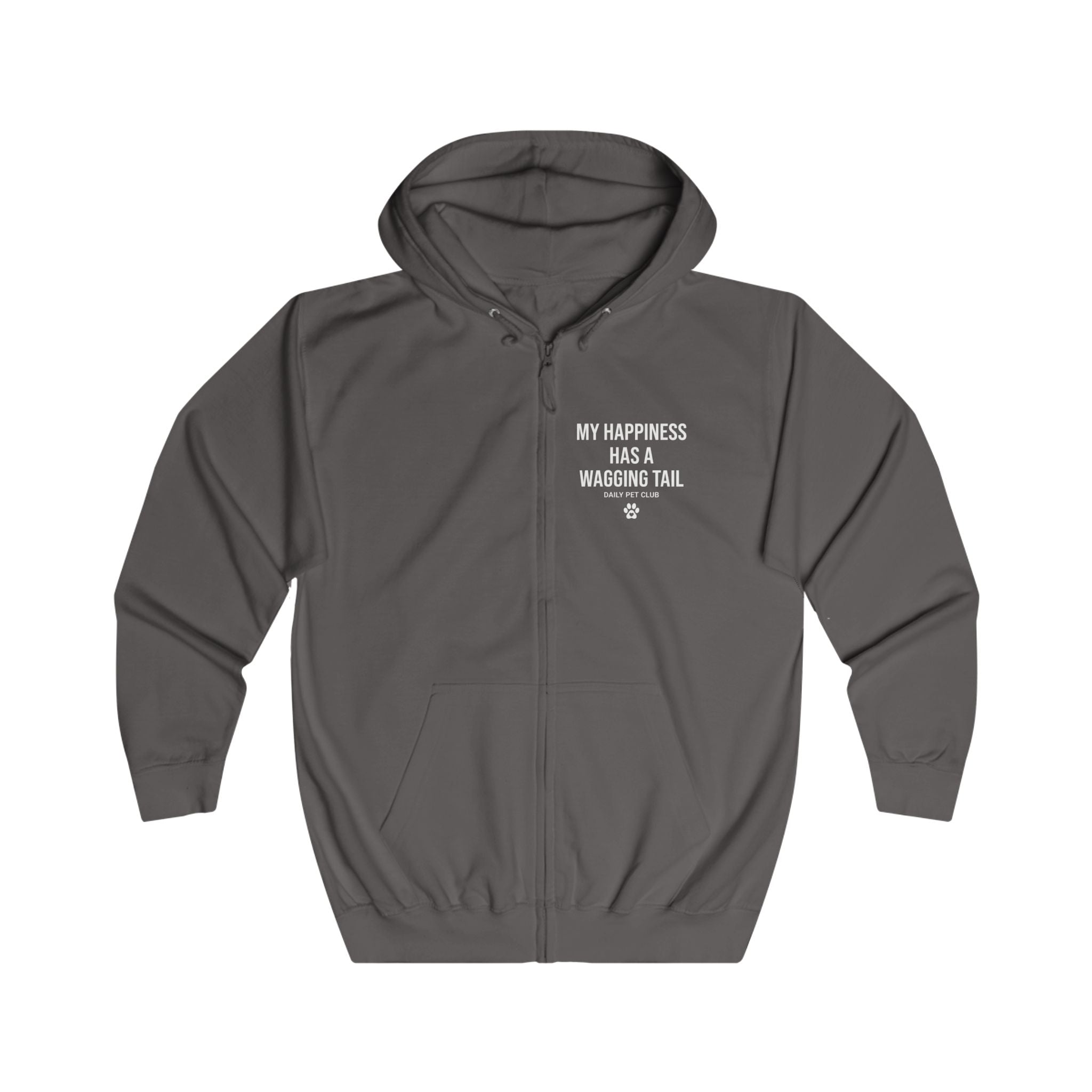 Dog Mom Yellow Zip Hoodie — "Be Anything" Paw Print Full-Zip
