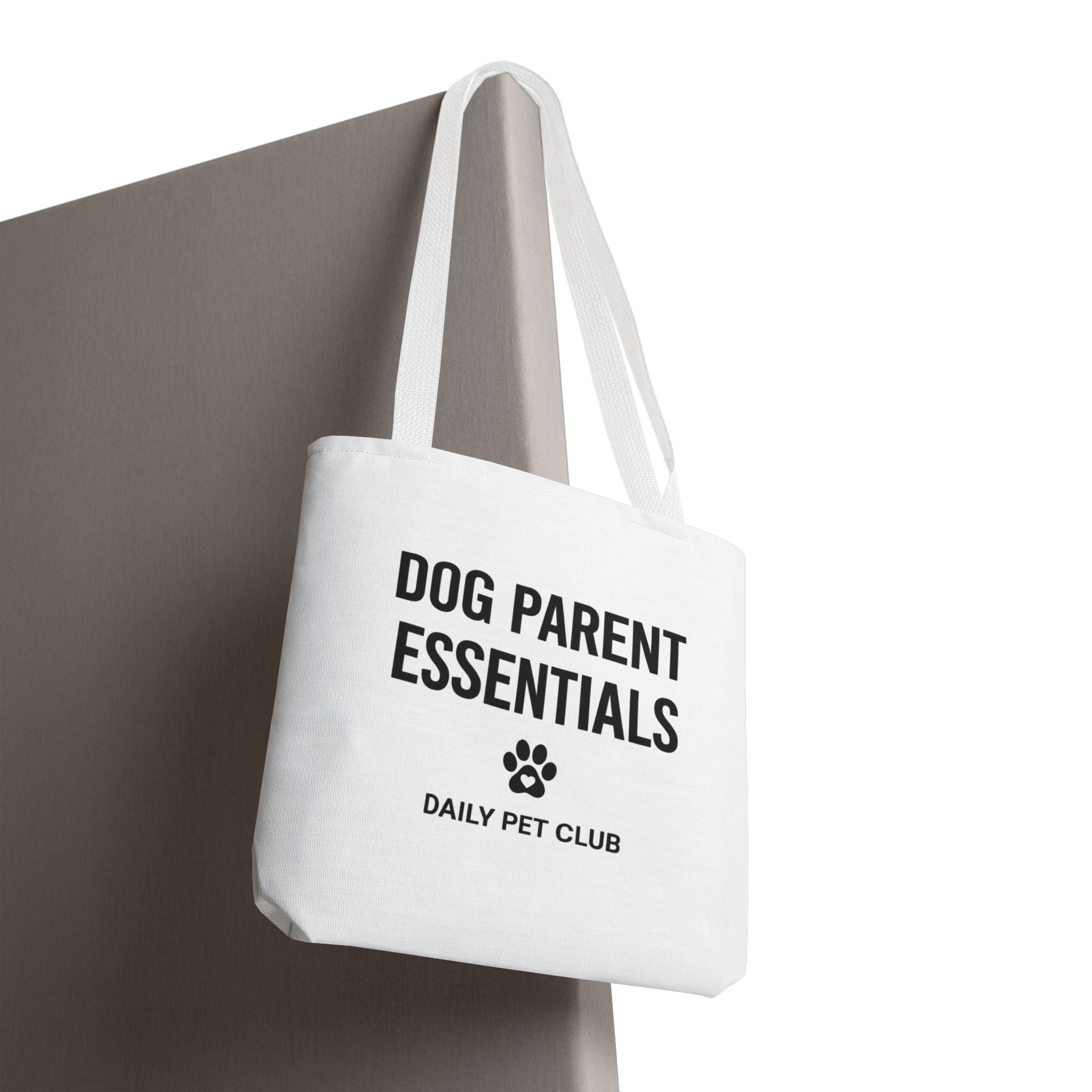 Dog Parent Essentials Tote Bag — Daily Pet Club Paw Print Reusable Shopper