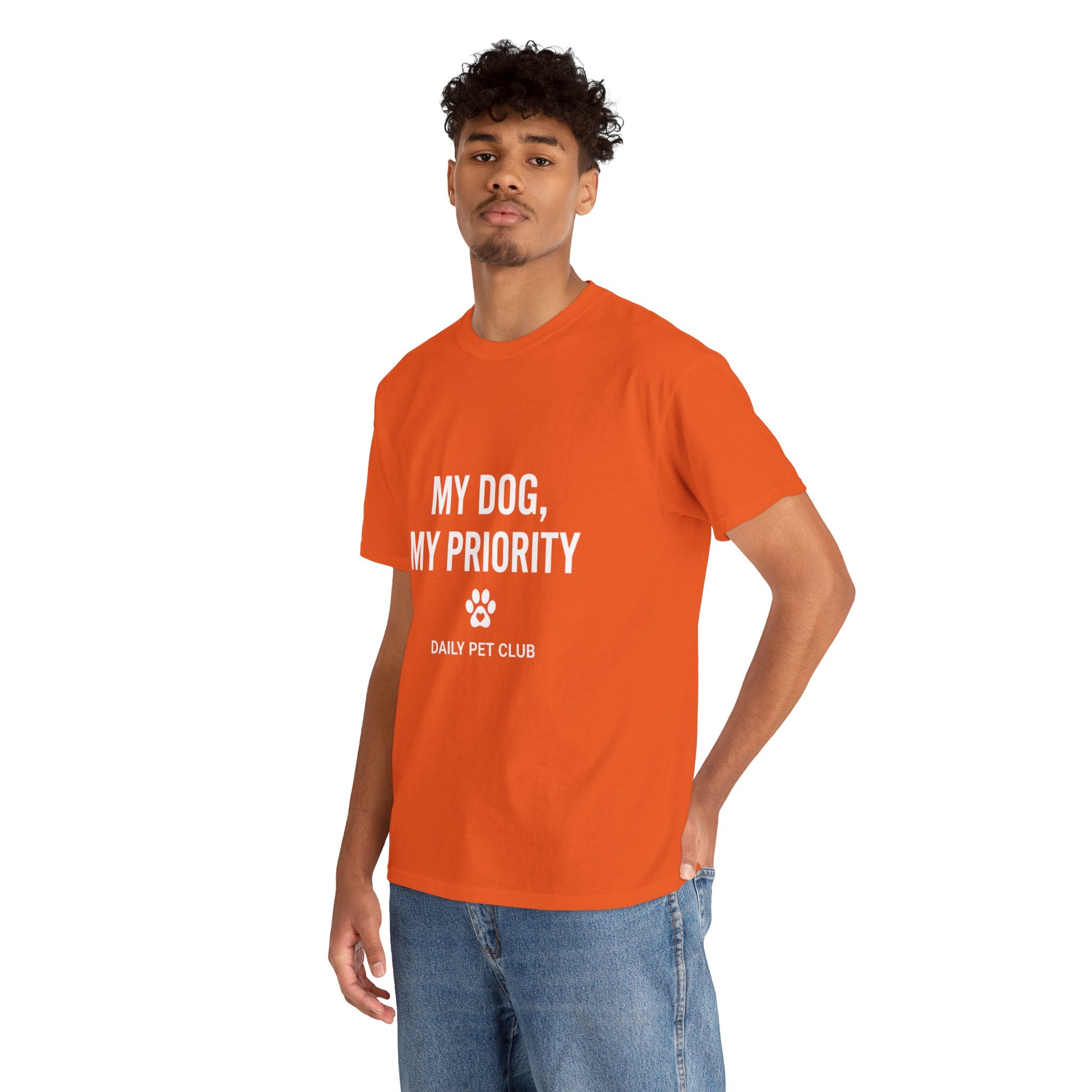 Dog Mom/Dad Tee — "My Dog, My Priority" Graphic T-Shirt