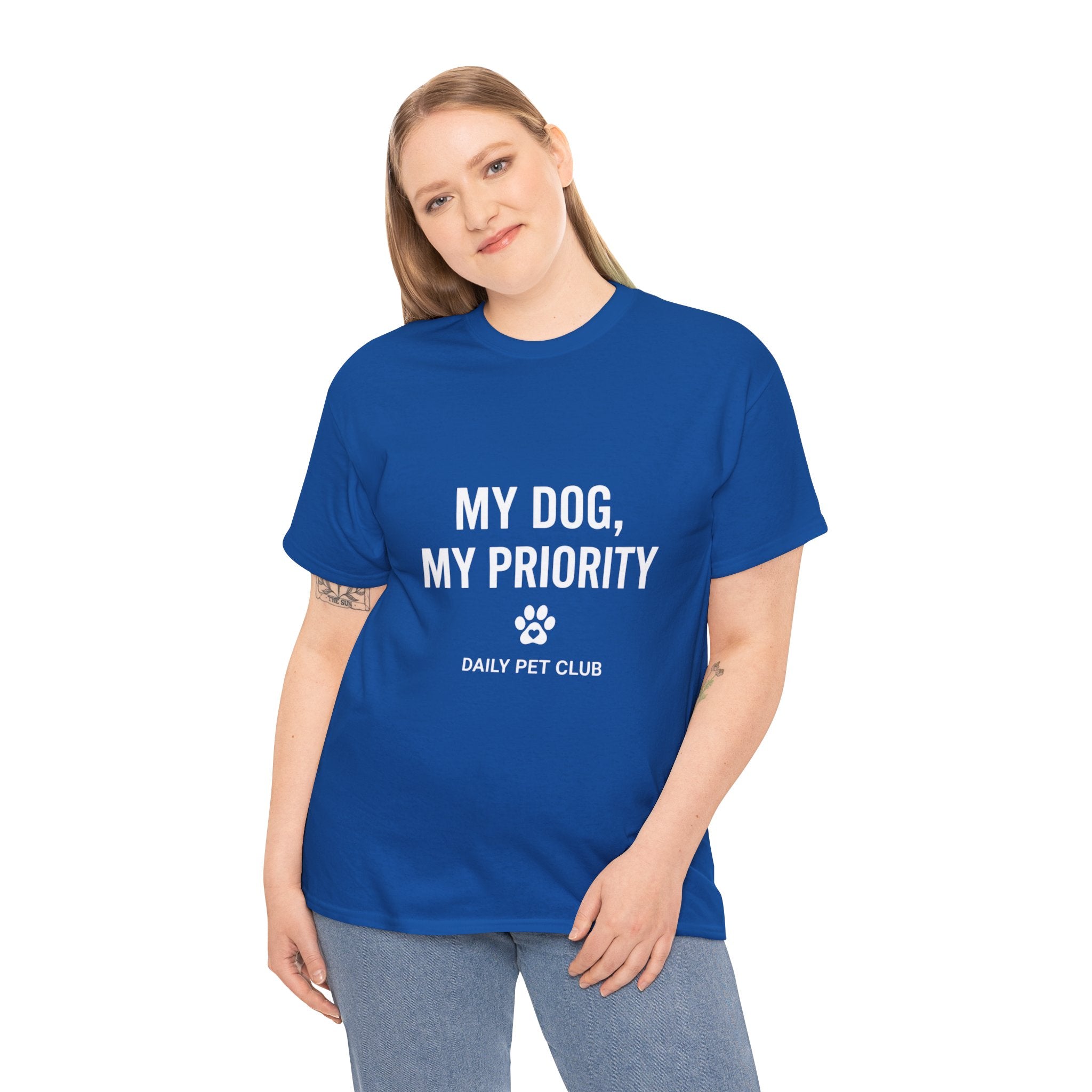 Dog Mom/Dad Tee — "My Dog, My Priority" Graphic T-Shirt