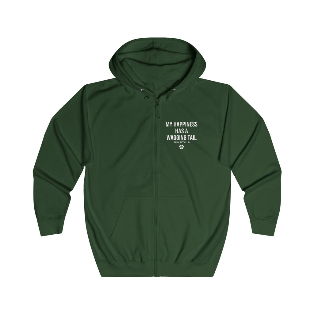 Dog Mom Yellow Zip Hoodie — "Be Anything" Paw Print Full-Zip