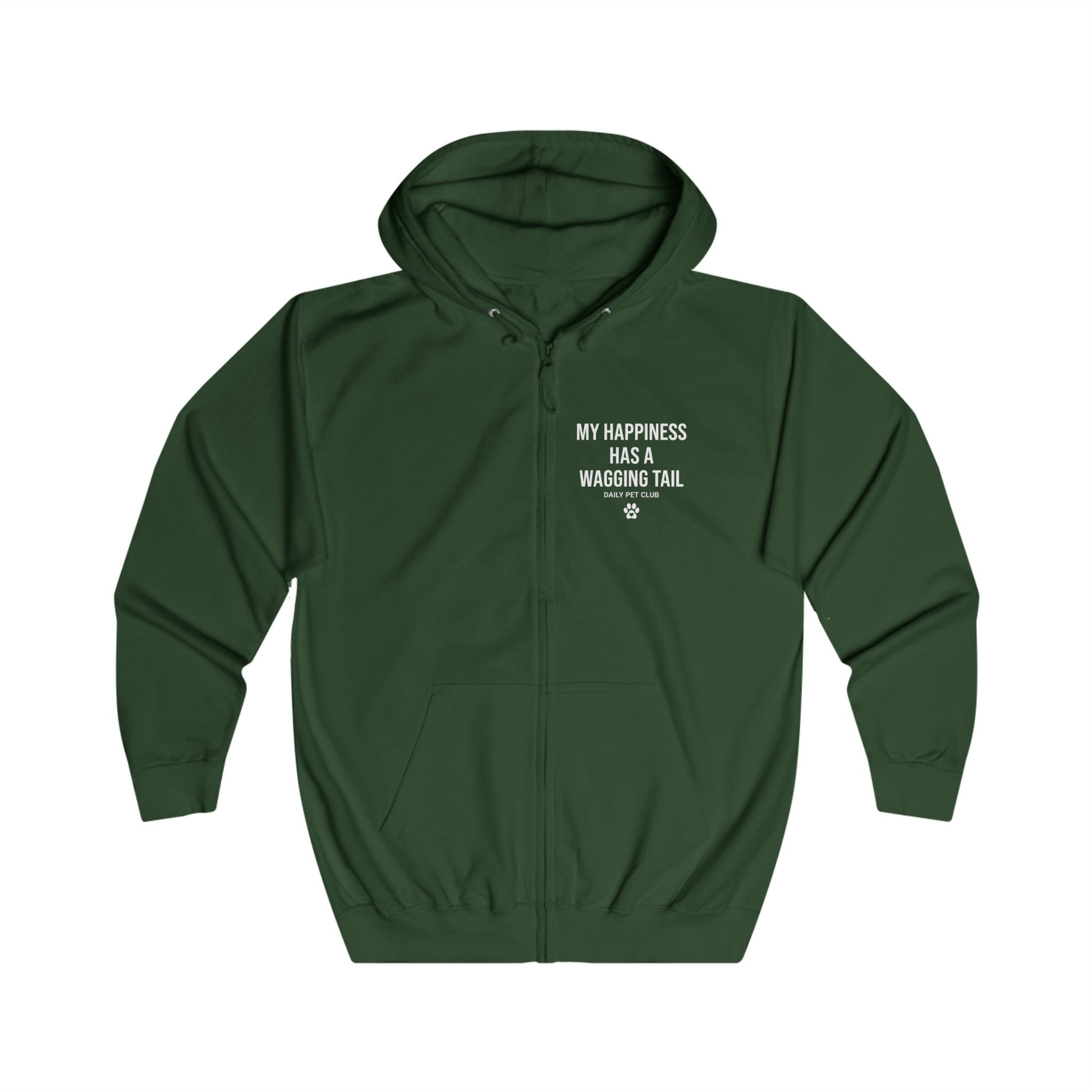 Dog Mom Yellow Zip Hoodie — "Be Anything" Paw Print Full-Zip