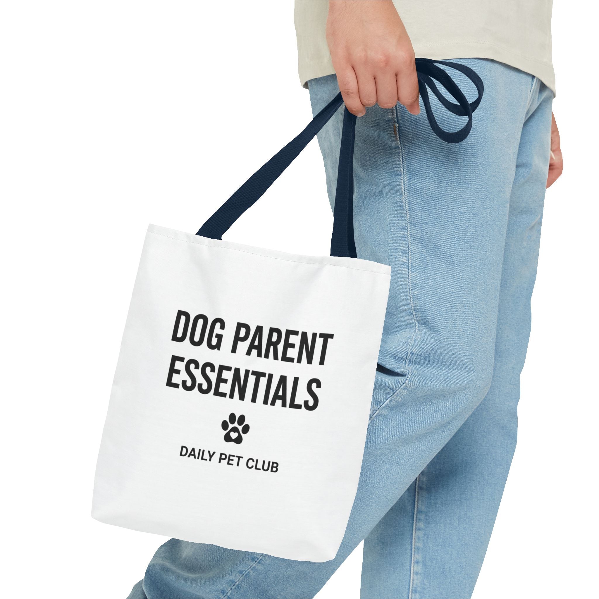 Dog Parent Essentials Tote Bag — Daily Pet Club Paw Print Reusable Shopper