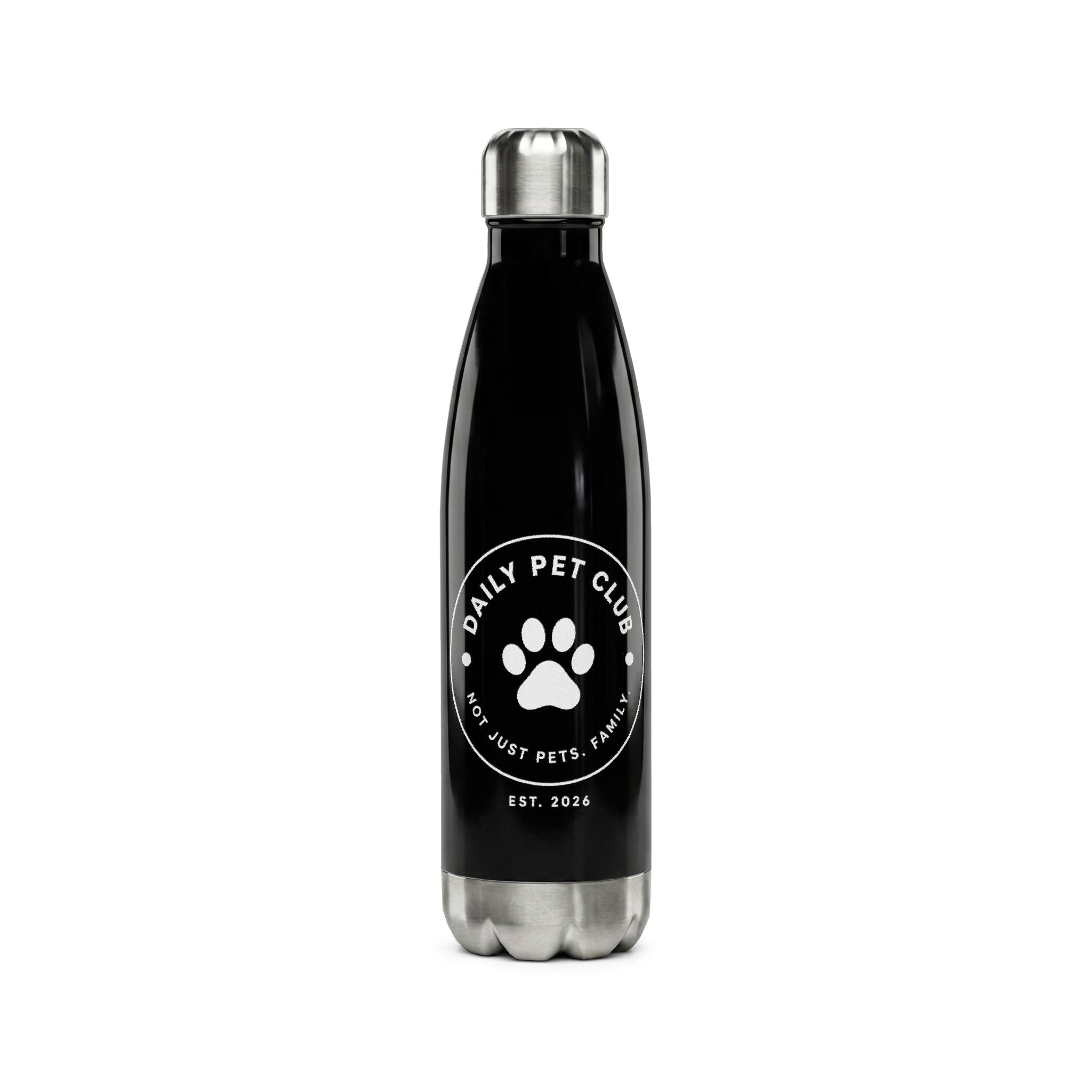 Daily Pet Club 0,5l Stainless Steel Water Bottle — Insulated Paw Print Bottle