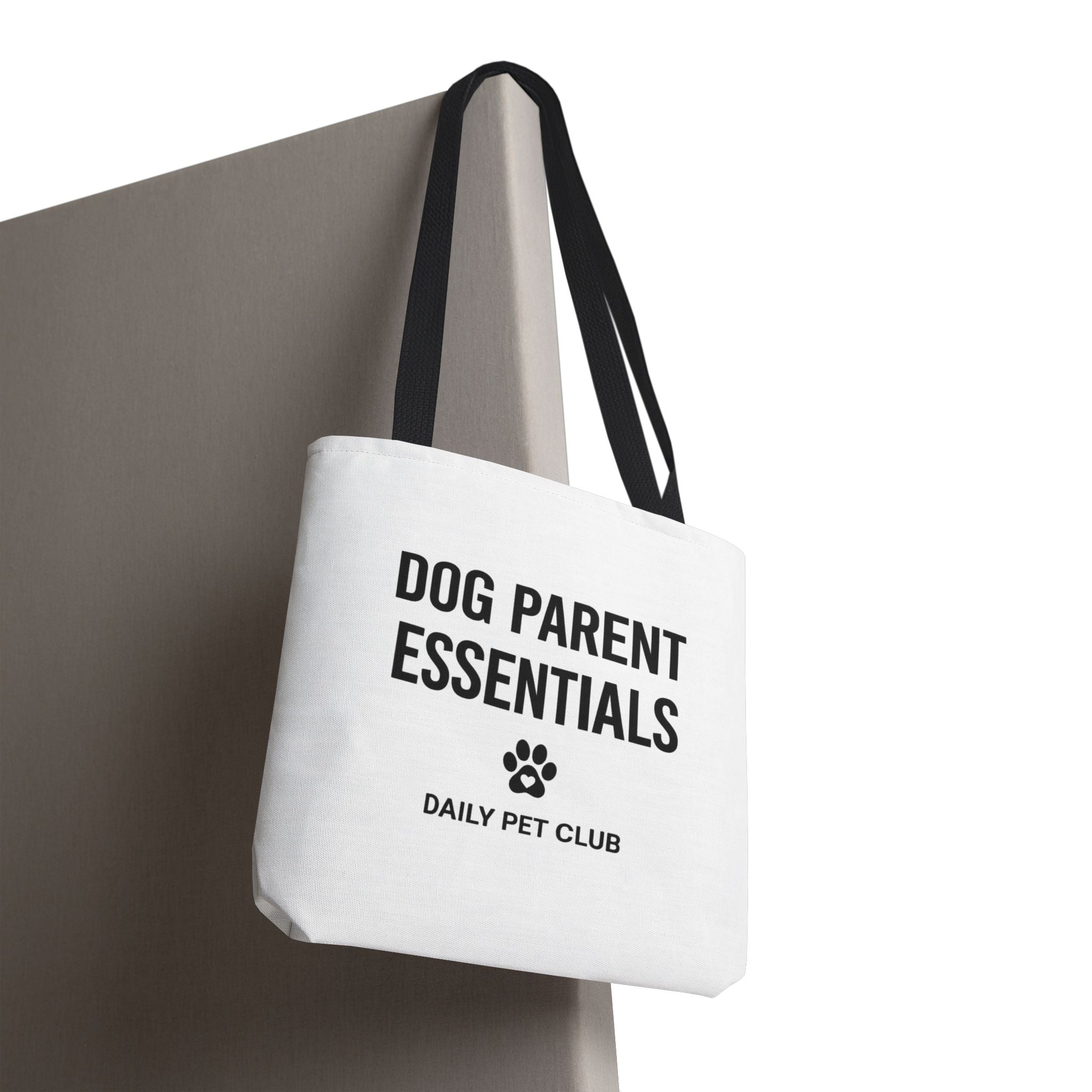 Dog Parent Essentials Tote Bag — Daily Pet Club Paw Print Reusable Shopper
