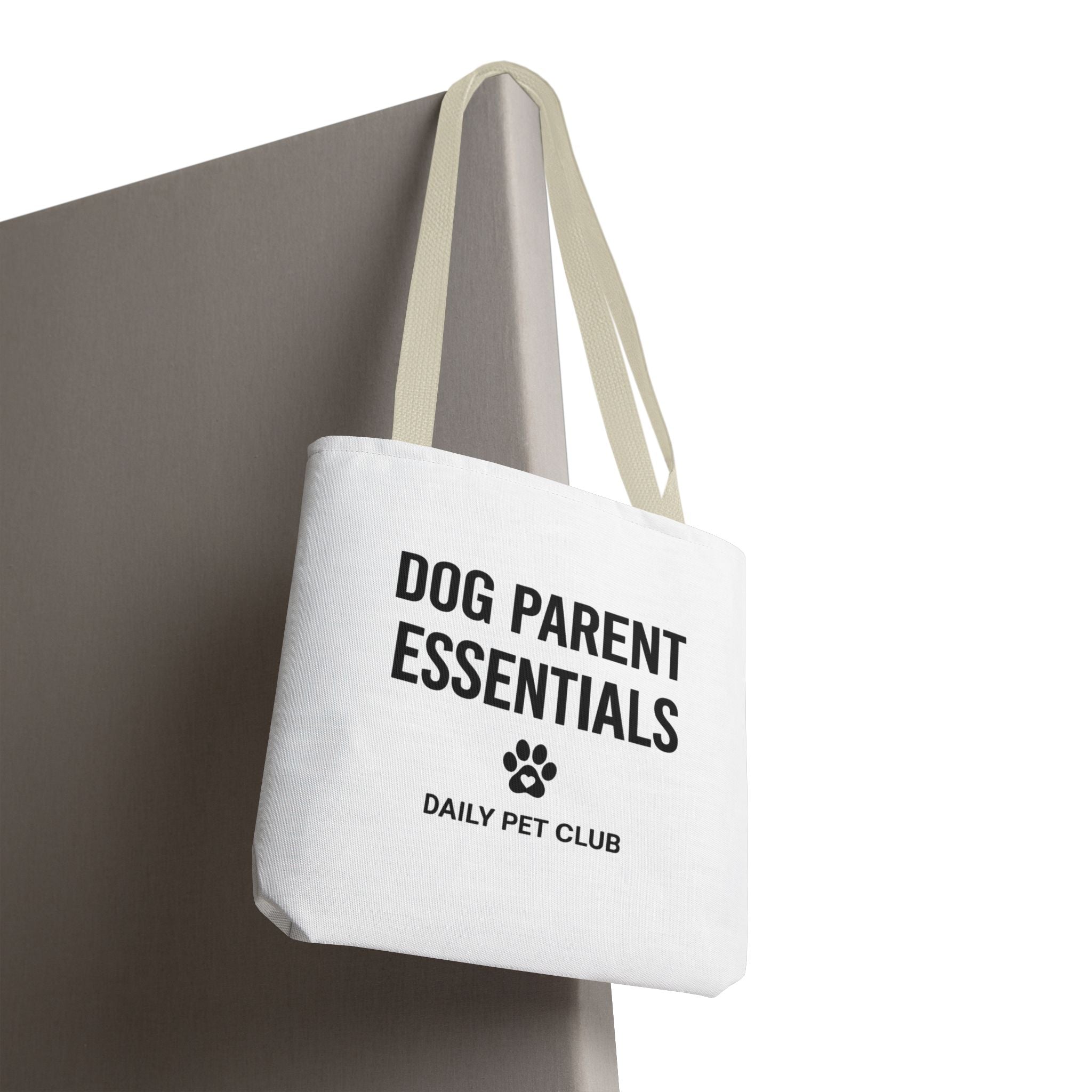 Dog Parent Essentials Tote Bag — Daily Pet Club Paw Print Reusable Shopper