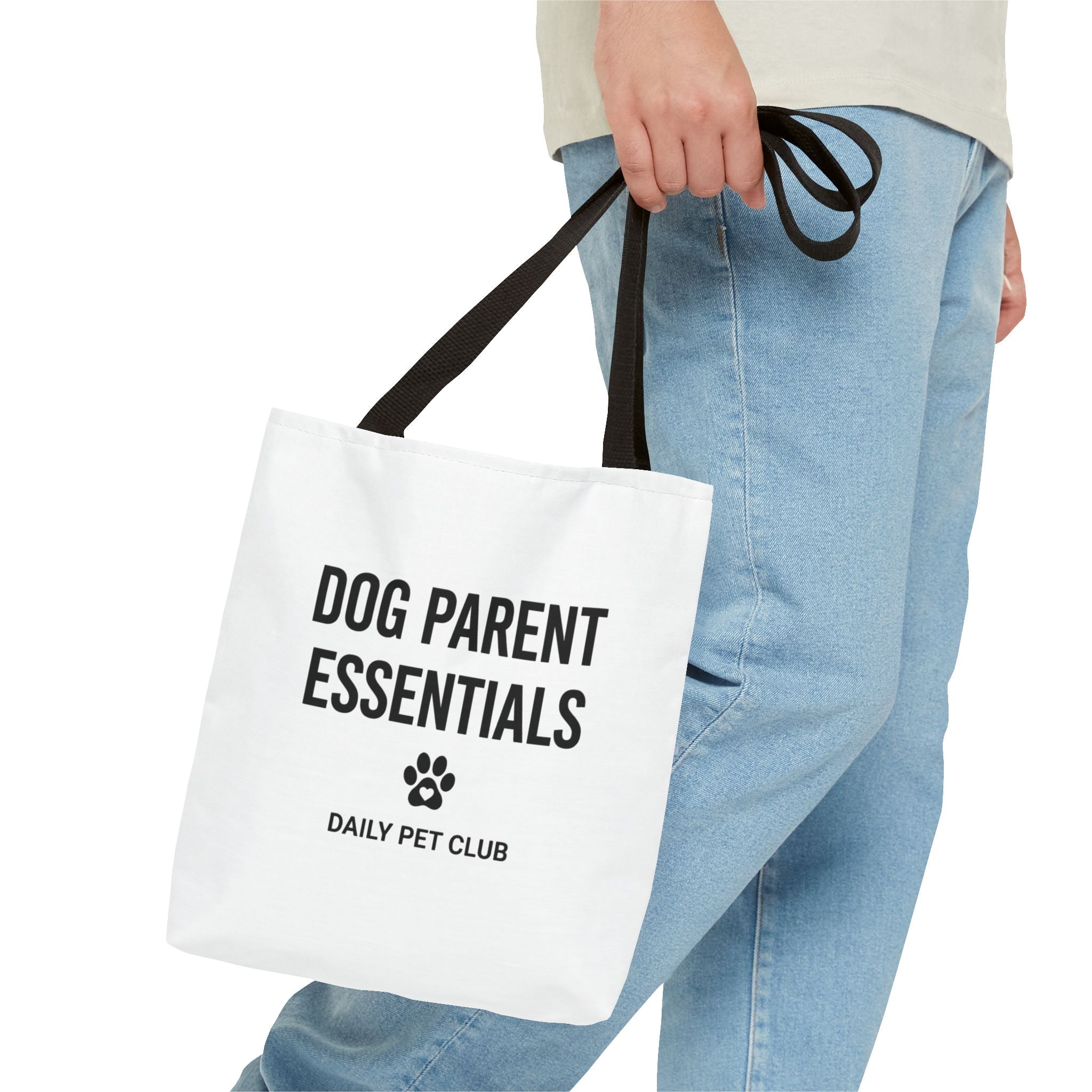 Dog Parent Essentials Tote Bag — Daily Pet Club Paw Print Reusable Shopper