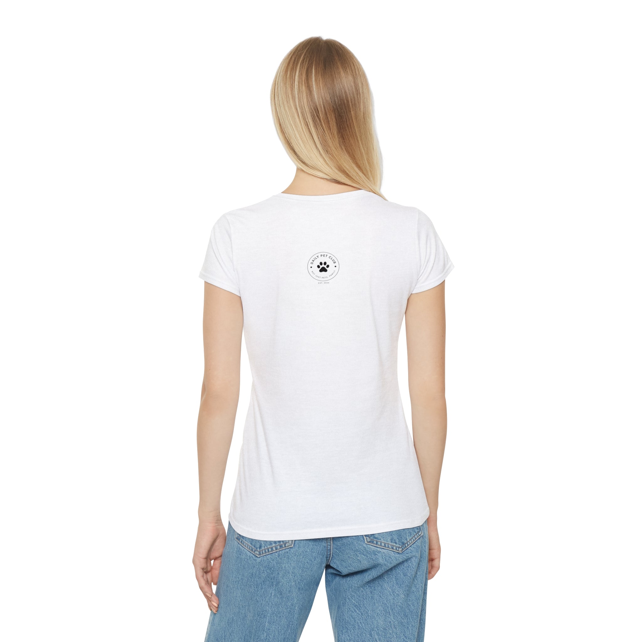 Dog Lover Women's T‑Shirt — "My Happiness Has A Wagging Tail" Pocket Tee