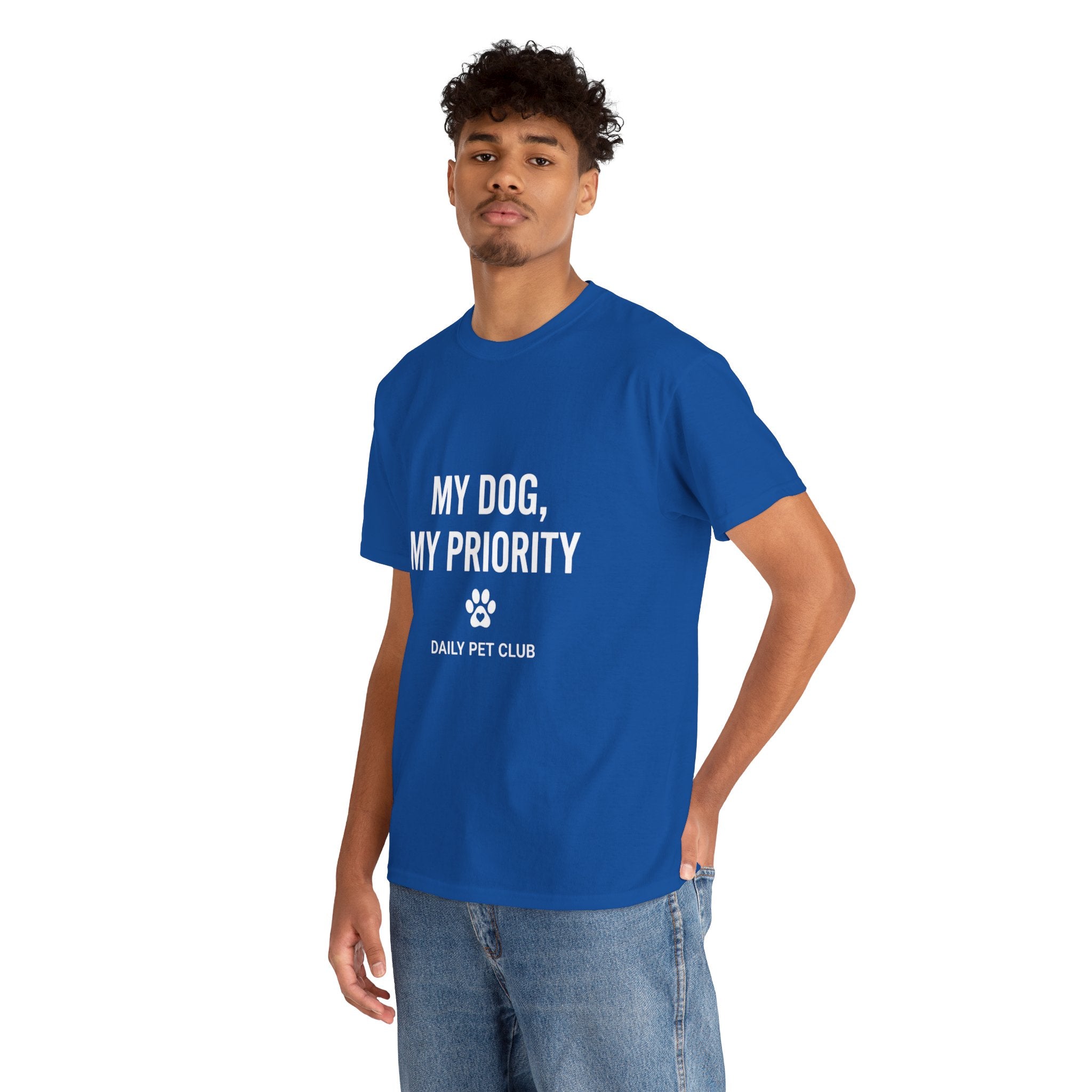 Dog Mom/Dad Tee — "My Dog, My Priority" Graphic T-Shirt