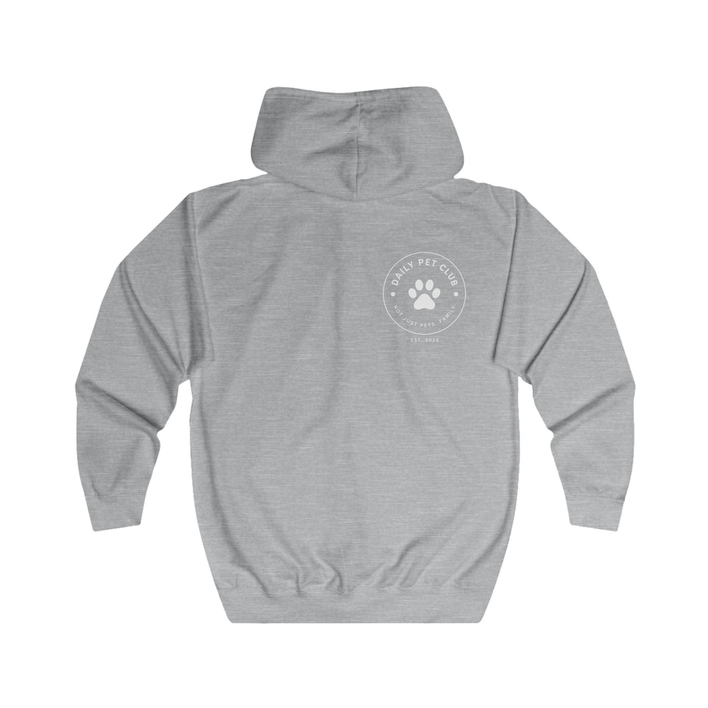 Dog Mom Yellow Zip Hoodie — "Be Anything" Paw Print Full-Zip