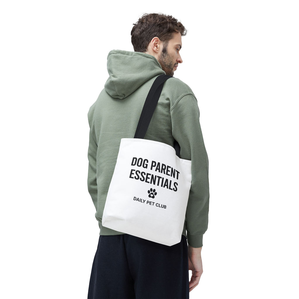 Dog Parent Essentials Tote Bag — Daily Pet Club Paw Print Reusable Shopper