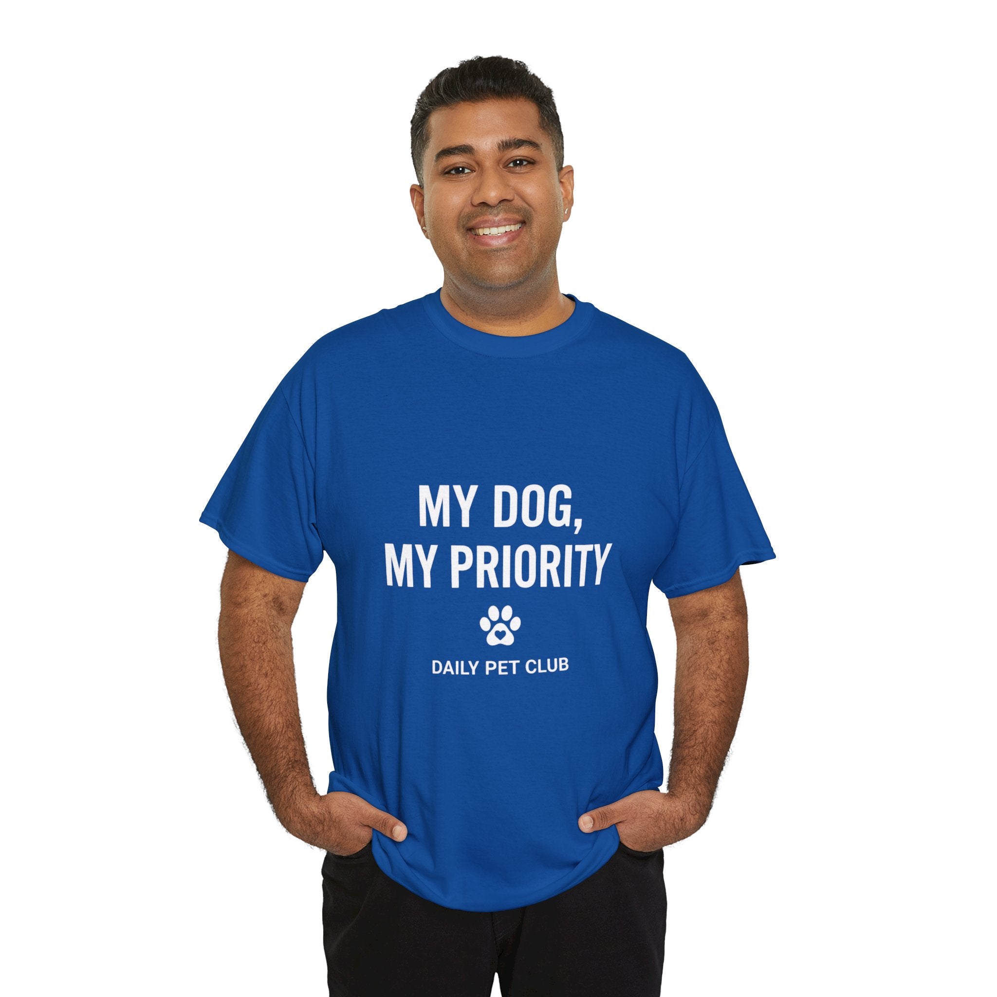 Dog Mom/Dad Tee — "My Dog, My Priority" Graphic T-Shirt