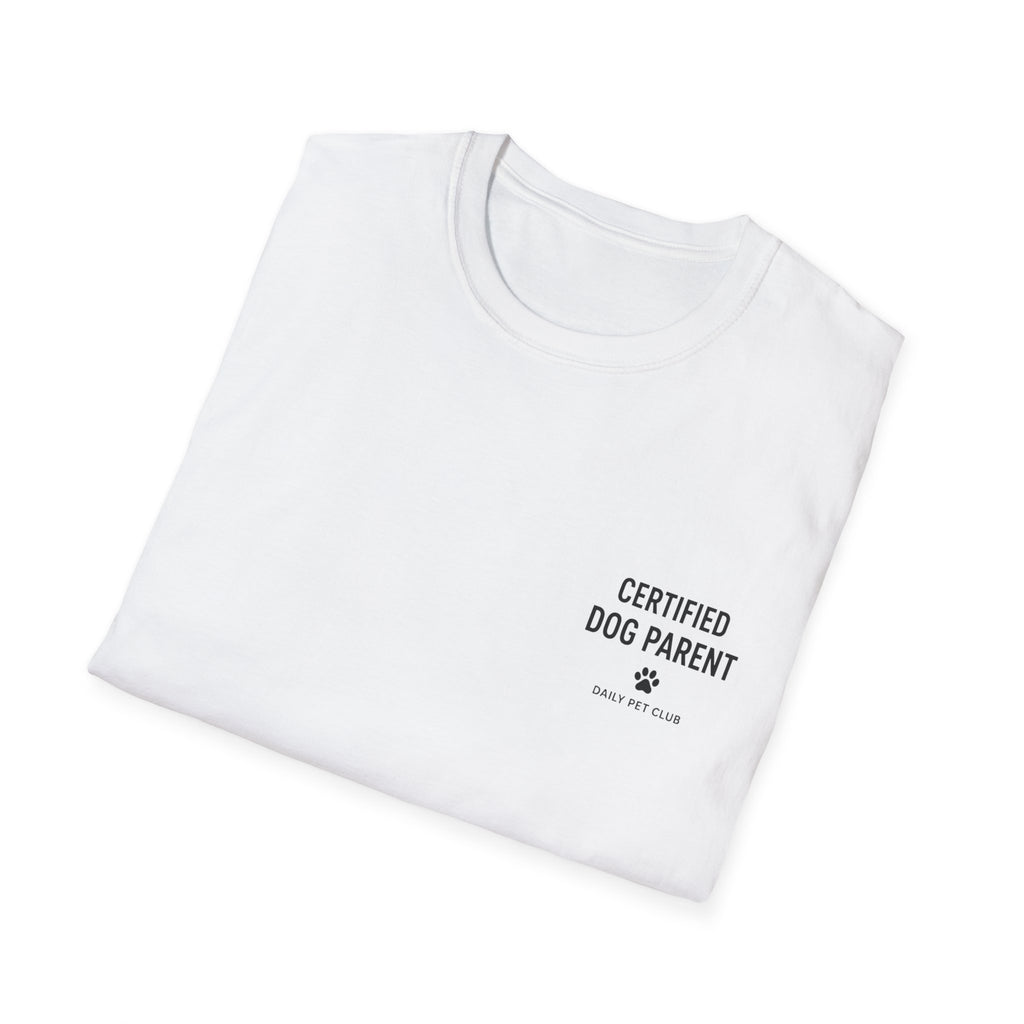 T-Shirt — "Certified Dog Parent" Minimalist Dog Lover Tee