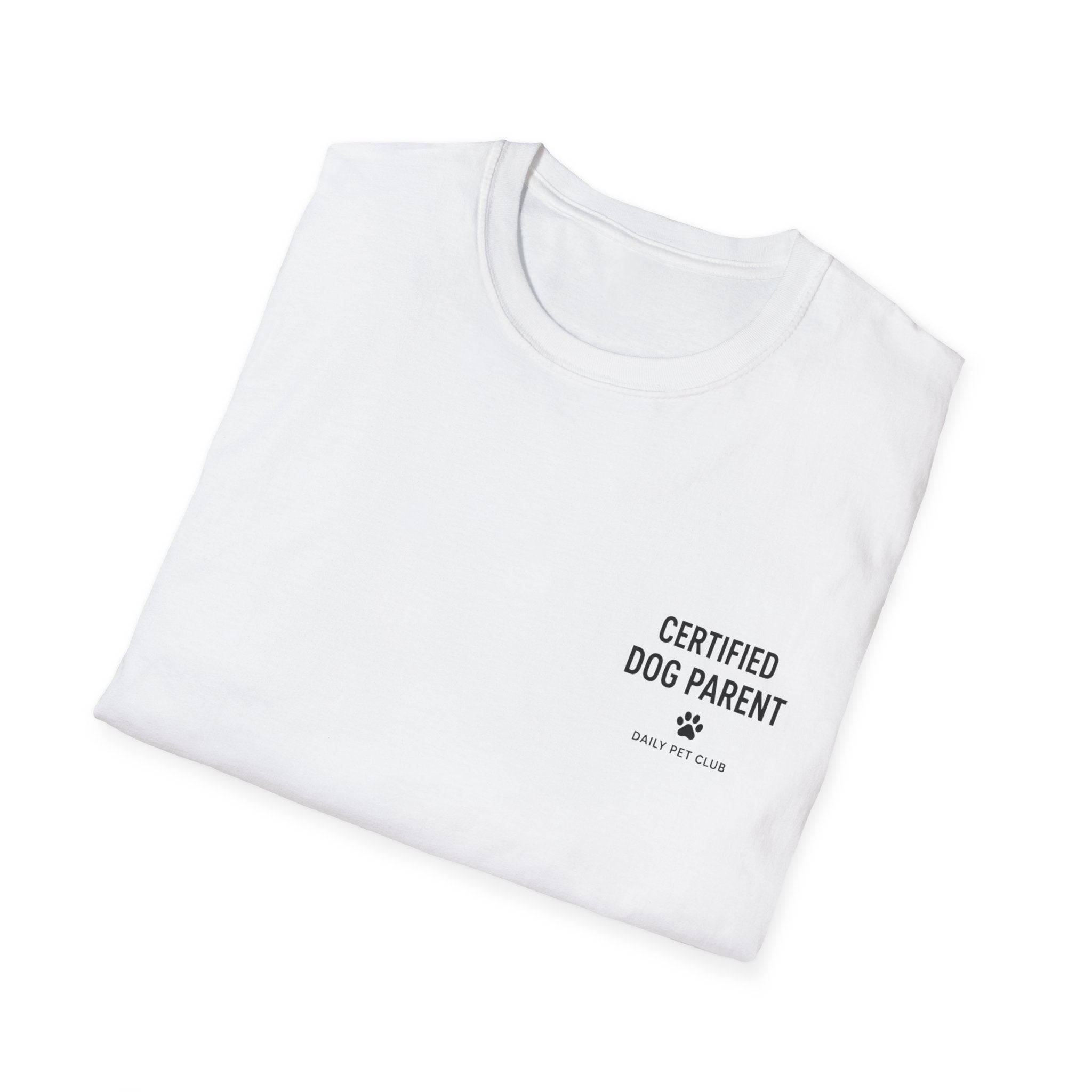 T-Shirt — "Certified Dog Parent" Minimalist Dog Lover Tee