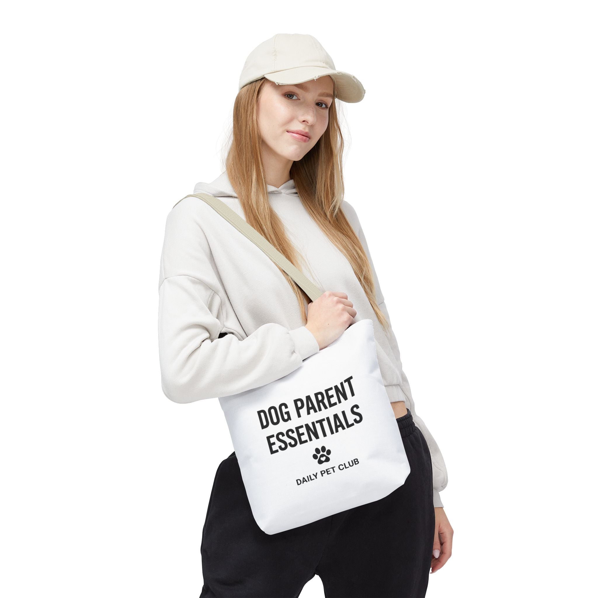 Dog Parent Essentials Tote Bag — Daily Pet Club Paw Print Reusable Shopper