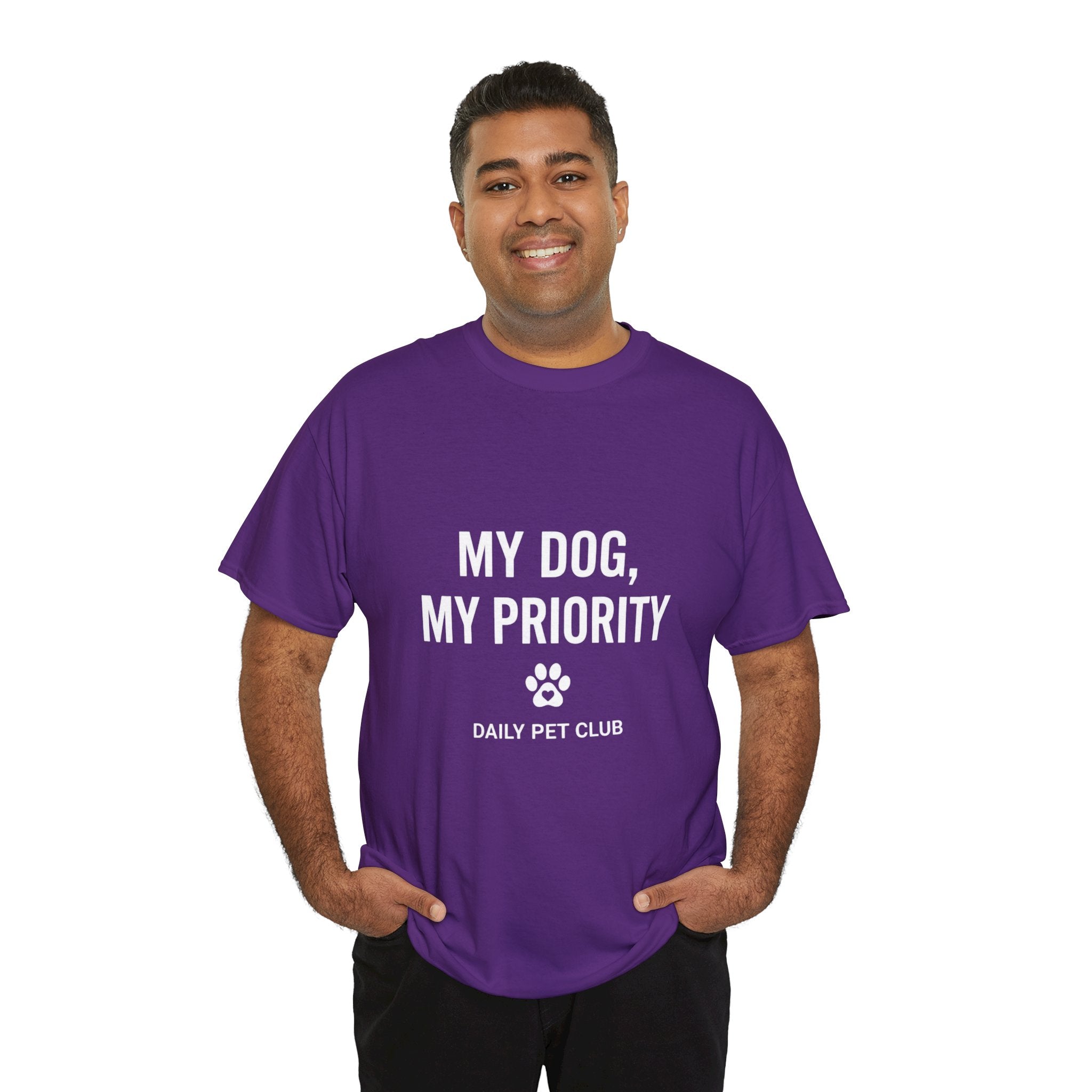 Dog Mom/Dad Tee — "My Dog, My Priority" Graphic T-Shirt