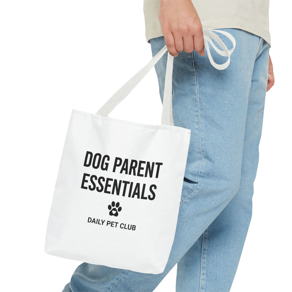 Dog Parent Essentials Tote Bag — Daily Pet Club Paw Print Reusable Shopper