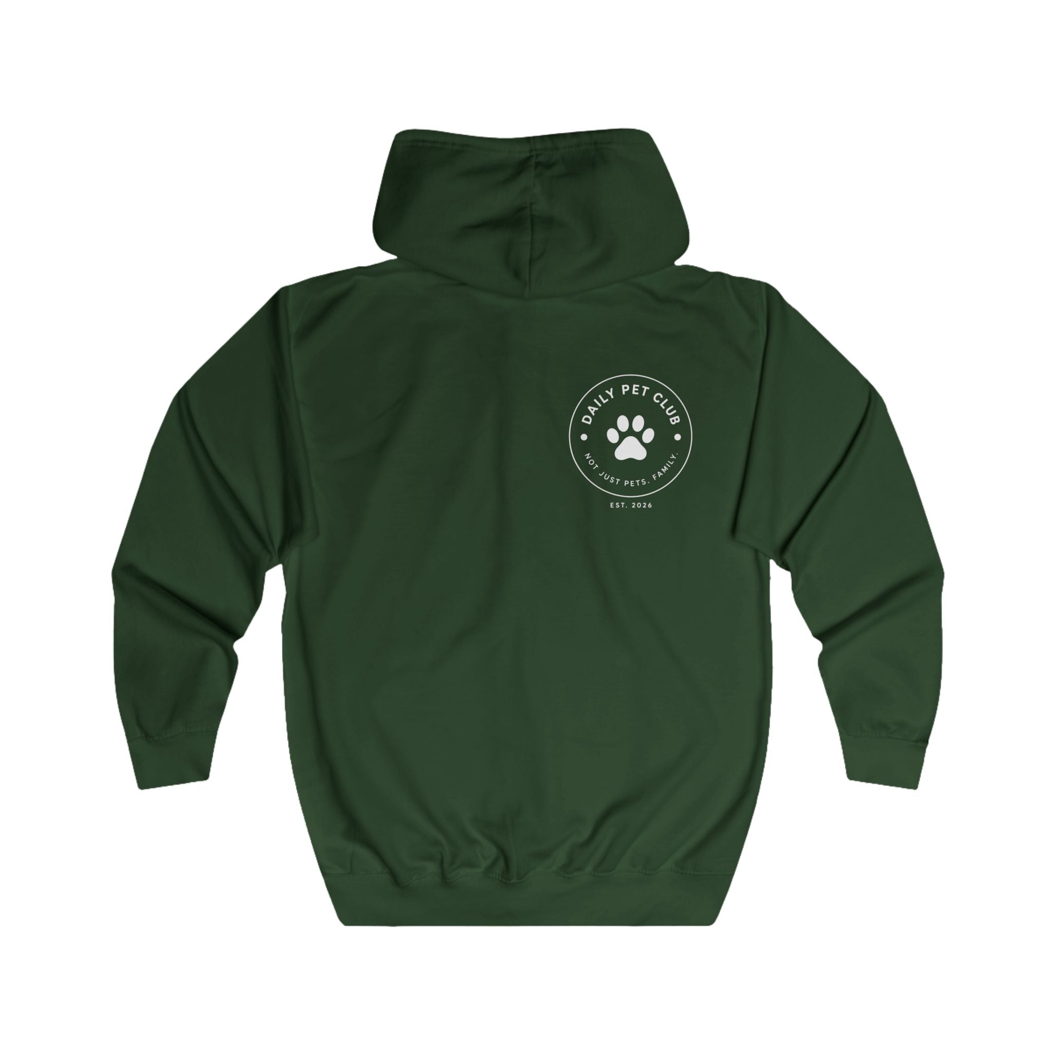 Dog Mom Yellow Zip Hoodie — "Be Anything" Paw Print Full-Zip