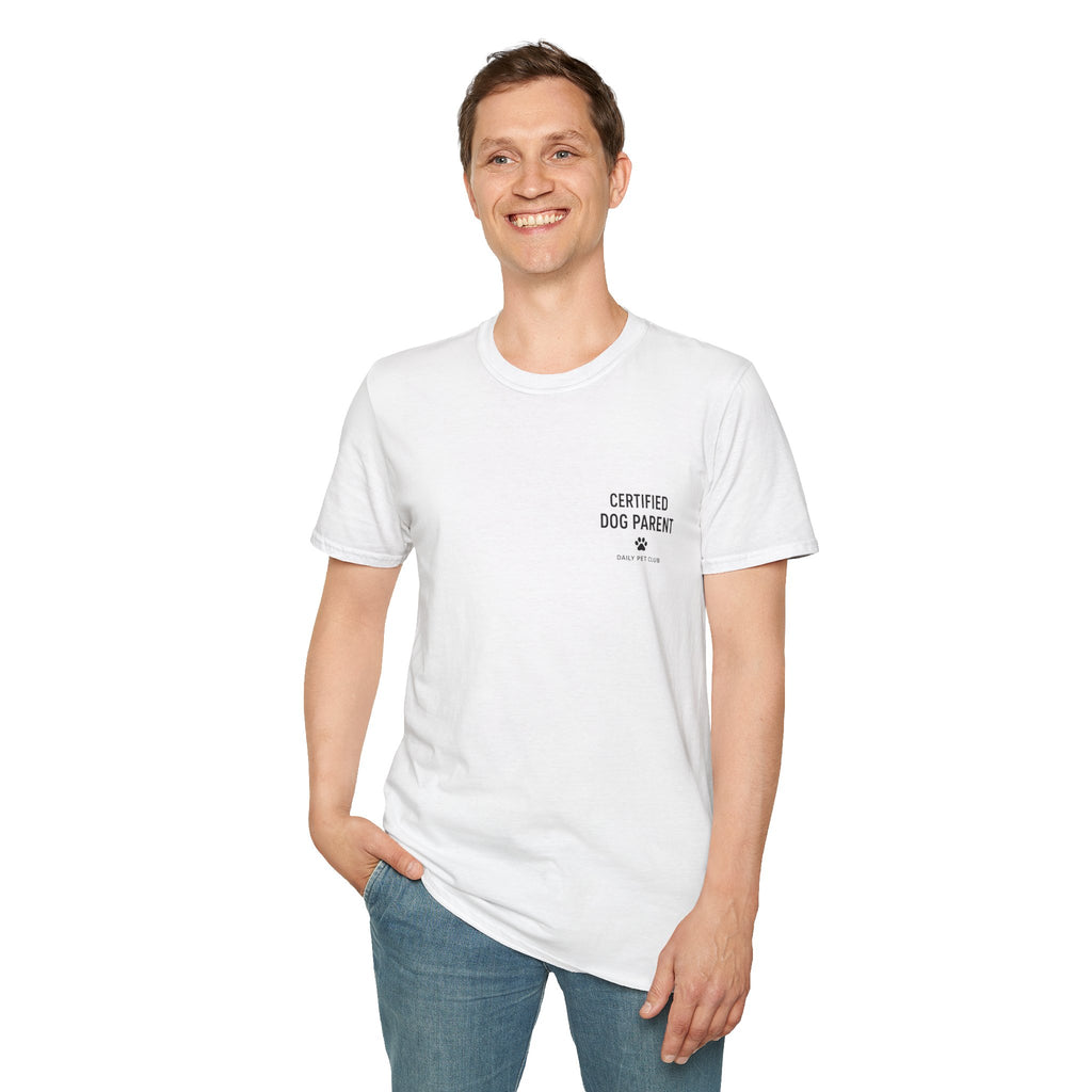 T-Shirt — "Certified Dog Parent" Minimalist Dog Lover Tee