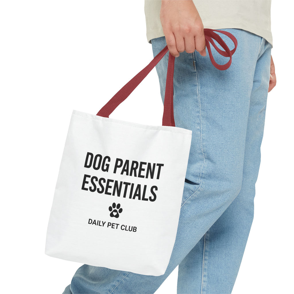 Dog Parent Essentials Tote Bag — Daily Pet Club Paw Print Reusable Shopper