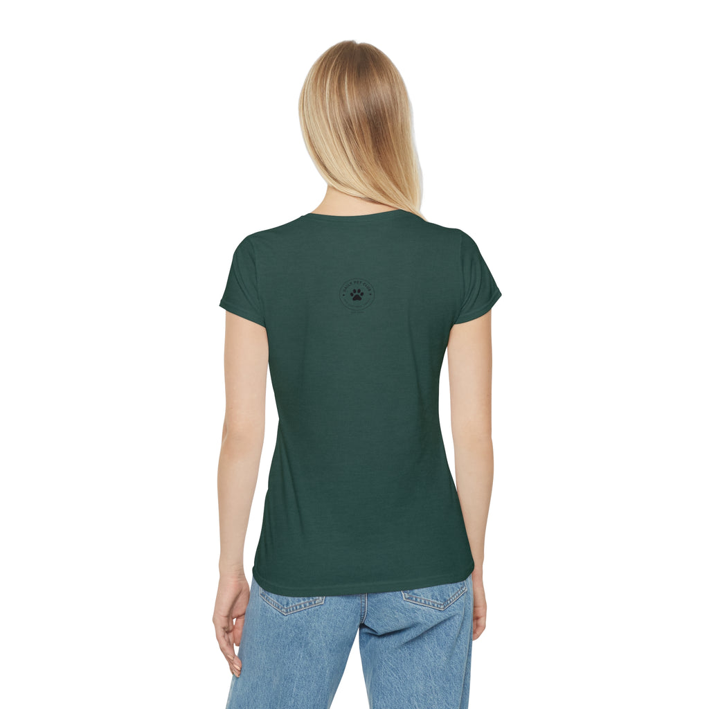 Dog Lover Women's T‑Shirt — "My Happiness Has A Wagging Tail" Pocket Tee