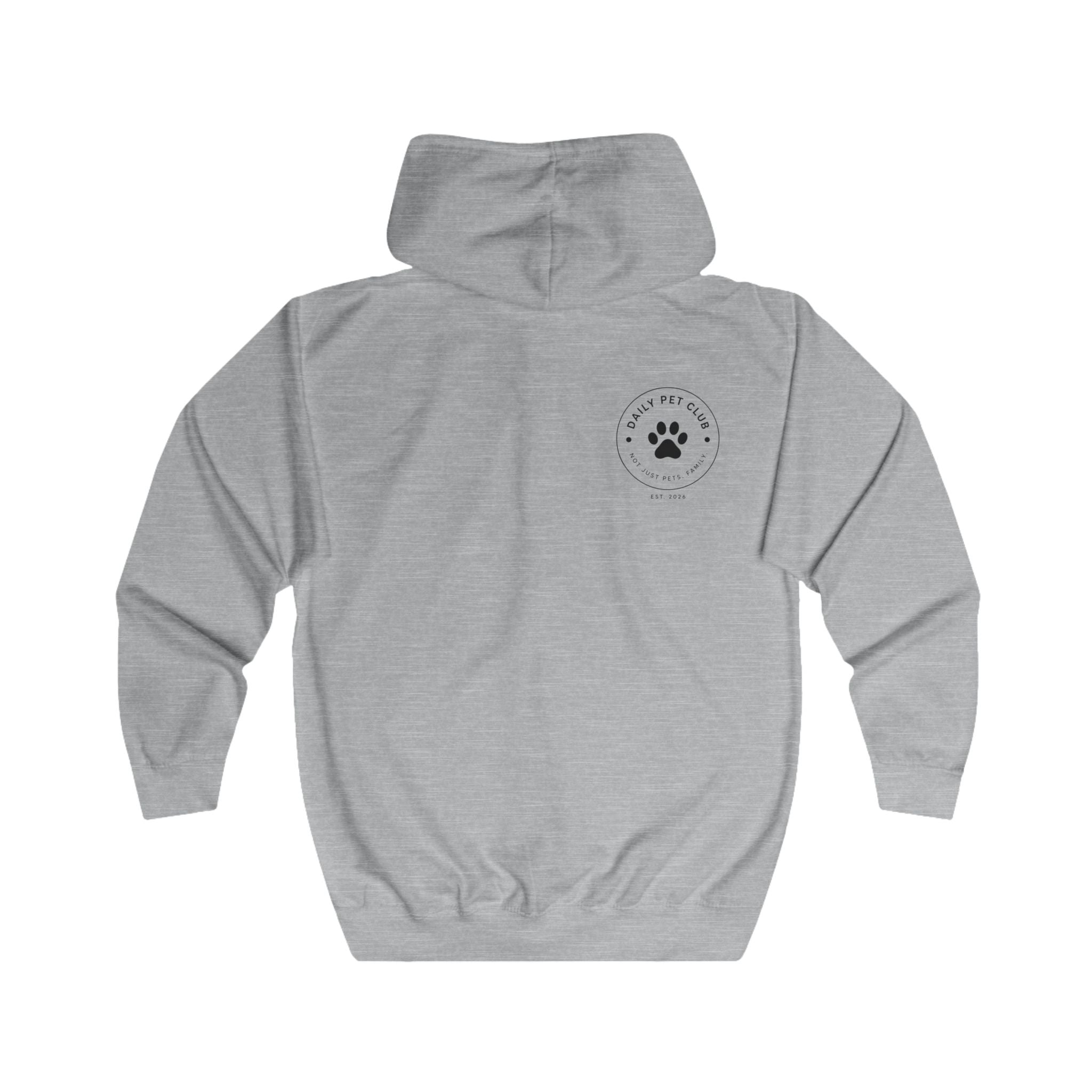 Dog Lover Zip Hoodie — “My Happiness Has a Wagging Tail” Full-Zip Hoodie