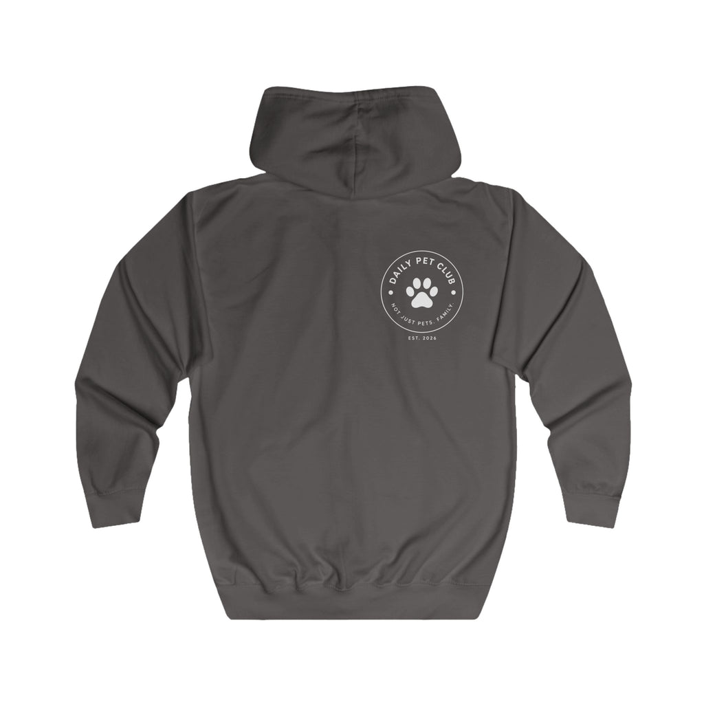 Dog Mom Yellow Zip Hoodie — "Be Anything" Paw Print Full-Zip