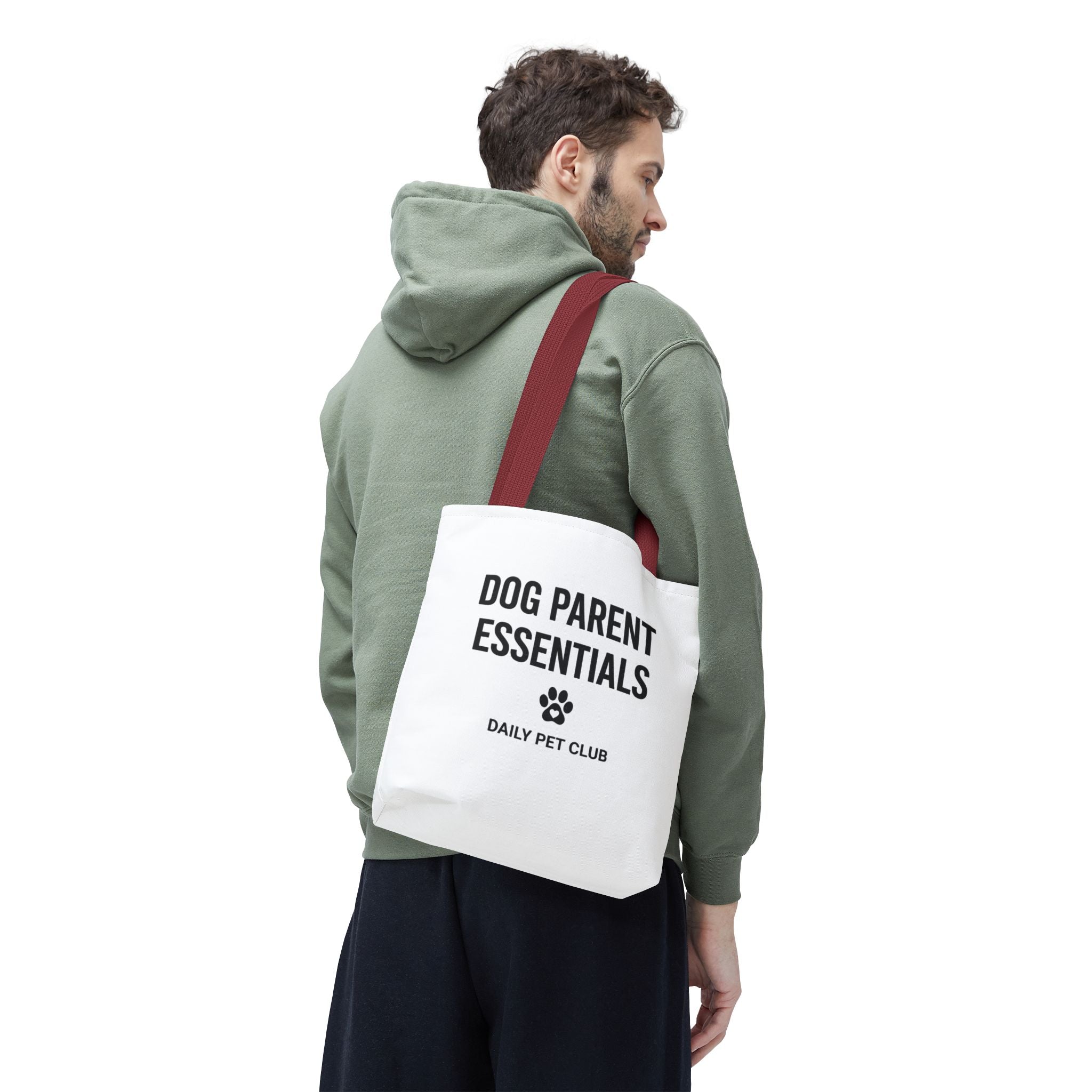 Dog Parent Essentials Tote Bag — Daily Pet Club Paw Print Reusable Shopper