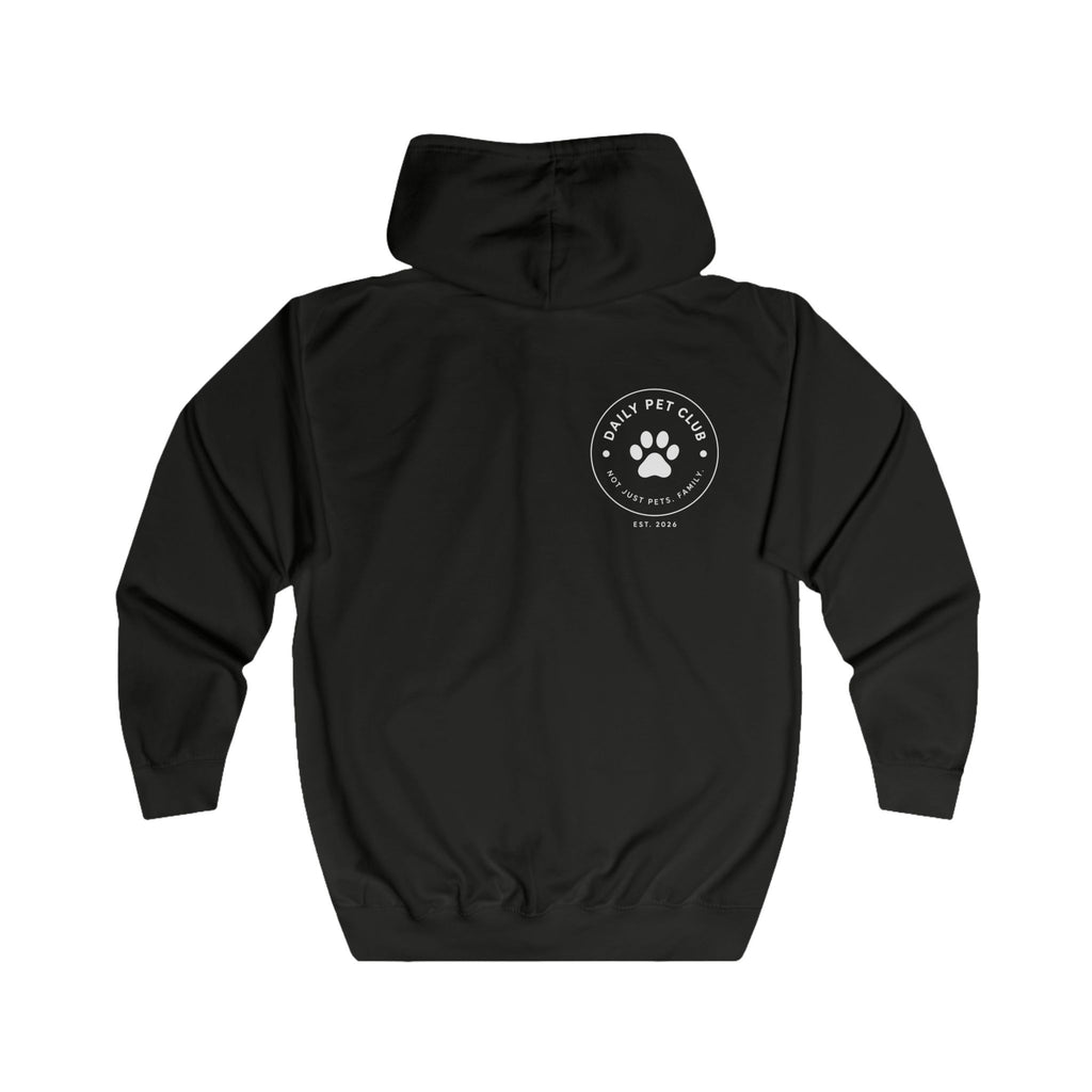 Dog Mom Yellow Zip Hoodie — "Be Anything" Paw Print Full-Zip